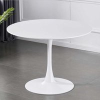 Runder Tisch in Weiß Retrostil von BestLivingHome