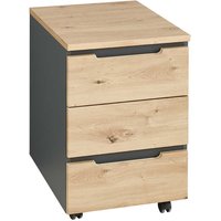 Schreibtischcontainer mit Rollen - drei Schubladen 66 cm hoch von BestLivingHome