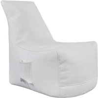 Sitzsack mit Rückenlehne in Weiß Kunstleder von BestLivingHome