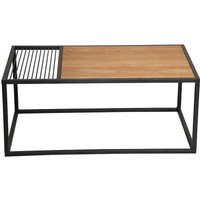 Sofa Tisch aus Eiche Massivholz geölt Bügelgestell aus Metall von BestLivingHome