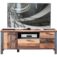 TV Board in Altholz Optik und Anthrazit Loft Design von BestLivingHome