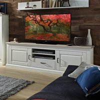 TV Lowboard in Weiß Taupe skandinavisch von BestLivingHome