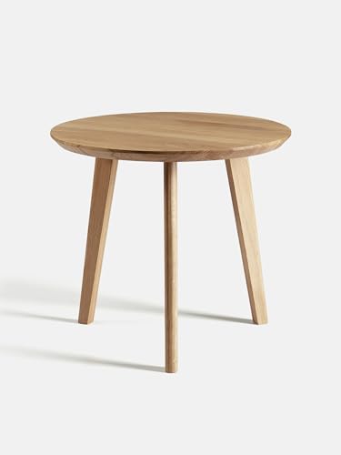 Beistelltisch Wohnzimmertisch rund Beistelltisch klein Coffee Table Couchtisch rund Holz Side Table couchtisch Holz Beistelltisch Holz (Eiche Hell, Durchmesser: 60cm / Höhe: 45cm) von BestLoft.de