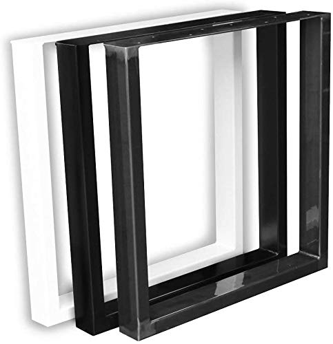 BestLoft.de 1 Paar (2 Stück) Kufen Tischkufen Tischuntergestell Tischkufe Kufengestell (B: 70 x H: 72 cm, Schwarz Pulverbeschichtet (RAL 9005)) von BestLoft.de