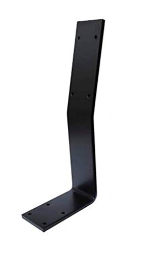 Rückenlehne Metall Rückenlehnen-Halterung für Sitz-Bank & Betten | Halterung zum Anschrauben | Stahl Rohstahl lackiert | Profil 60 x 8 mm | Möbelbeschläge (1 Stück schwarz) von BestLoft.de