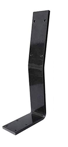 Rückenlehne Metall Rückenlehnen-Halterung für Sitz-Bank & Betten | Halterung zum Anschrauben | Stahl Rohstahl lackiert | Profil 60 x 8 mm | Möbelbeschläge (1 Stück transparent) von BestLoft.de
