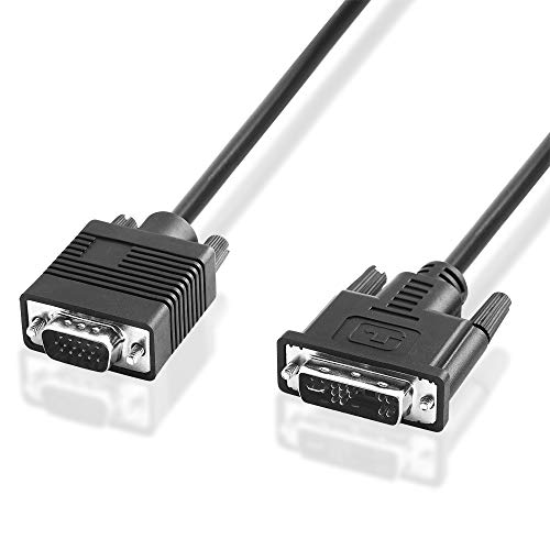 BestPlug 1 Meter D-SUB DVI Kabel, 12+5 DVI-A Stecker auf S-VGA Stecker, HD, Schwarz von BestPlug