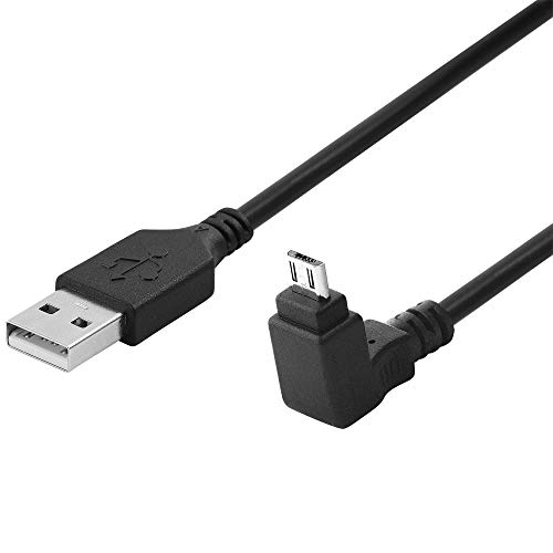 BestPlug 2 Meter 2.0 USB Kabel, USB A-Stecker auf Micro USB B-Stecker 90° abgewinkelt, High Speed, Schwarz von BestPlug