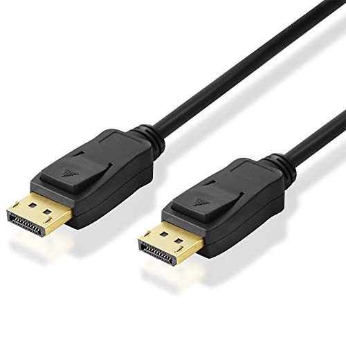 BestPlug 3 Meter Universal 1.4 DisplayPort Kabel, DP Stecker auf DP Stecker, geeignet für Übertragungen bis zu 8K, Schwarz von BestPlug