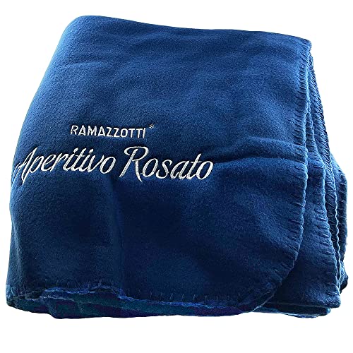 Ramazzotti Decke Teppich Strand-Decke Picknick-Decke Fleece-Decke Tuch Aperitivo Resato, blau von BestPlug