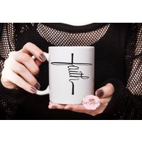 Glaube Tasse | Becher Niedliche Kaffeebecher Kaffee Geschenktasse Geschenk Heiße Kaffeetasse Tattoo Jesus Handgemachte Christian Kirche von BestSellerMug