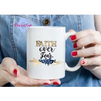 Glaube Über Angst | Becher Christliche Tasse Geschenk| Geschenk Für Ihn| Tasse| Religiöse Teetasse Geburtstagsgeschenk Kaffeetasse Sie| Glauben von BestSellerMug