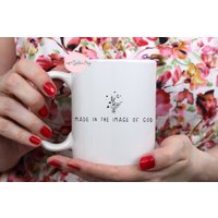 Hergestellt Im Bild Gottes | Becher Christliche Tasse Geschenk| Geschenk Für Ihn| Glaube Tasse| Religiöse Teetasse Kaffeetasse Sie| Glauben von BestSellerMug