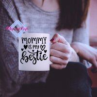 Mommy Is My Bestie Tasse | Mama Tumbler Niedliche Kaffeebecher Kaffee Geschenk Für Sie Becher Handgemachte Beste Kaffeetasse von BestSellerMug