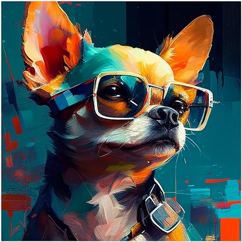 Chihuahua-Zauber: 60x60 cm Wandbild auf Forex. Luisa-Viktoria fängt die Lebendigkeit und Anmut dieser Rasse in einem einzigartigen Design ein. Chihuahua-Zauber: 60x60 cm Wandbild auf Forex. Luisa-Viktoria fängt die Lebendigkeit und Anmut dieser Rasse in einem einzigartigen Design ein. von BestU