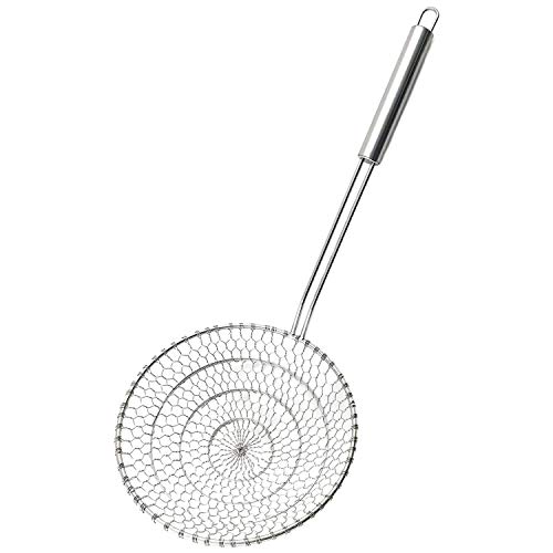 BestUtensils Colino professionale in stile asiatico, in acciaio inox con rete a spirale, Acciaio inossidabile, DIA. 18CM von KAYCROWN