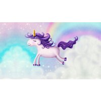 Weißen Regenbogen Einhorn Extra Große 15 Ft X 8, 5 Prinzessin Zimmer Kinder Tapete Kinderzimmer Fairytale Vinyl + Kleber Exklusives Design von BestWallMuralStore