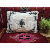 Beni Ourain Pillow Handmade Moroccan Cushion Pillow Covers 100% Wool von BestWoolRug
