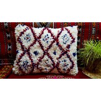 Beni Ourain Pillow Handmade Moroccan Cushion Pillow Covers 100% Wool von BestWoolRug