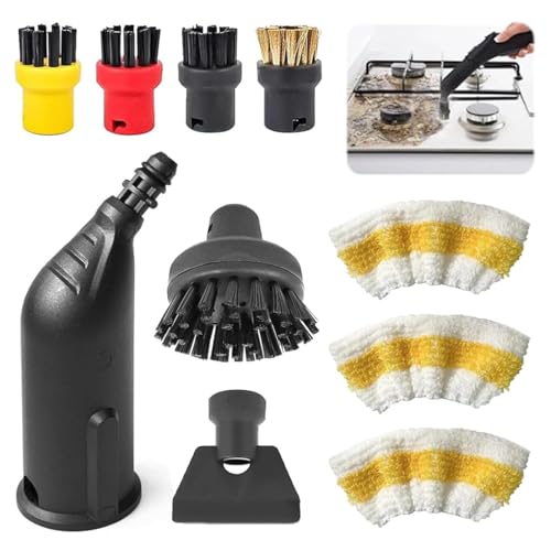 10 Stück Dampfreiniger Ersatzteile Sätze, Kompatibel SC1 SC2 SC3 SC4 SC5 SC7 CTK10 CTK20, Rundbürsten Biegedüse Reinigungstuch-Bezug und Nylonbürste für Erschiedene Lücke und Oberflächen (Set B) 10 Stück Dampfreiniger Ersatzteile Sätze, Kompatibel SC1 SC2 SC3 SC4 SC5 SC7 CTK10 CTK20, Rundbürsten Biegedüse Reinigungstuch-Bezug und Nylonbürste für Erschiedene Lücke und Oberflächen (Set B) von BestYiJo