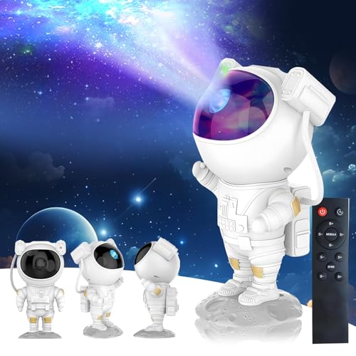 BestYiJo Astronauten LED Galaxy Nordlicht Projektor Sternenhimmel Nachtlicht Astronaut Galaxy Projector Sternenprojektor Nachtlicht Projektorlampe Sternenlicht für Schlafzimmer und Decke (Aufladen) von BestYiJo