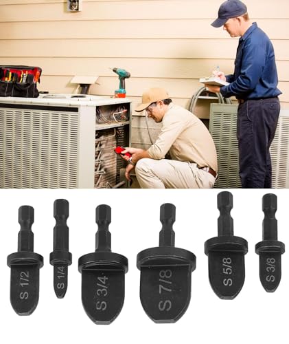 Kupferrohr Expander Werkzeuge, Rohr Expander Set, Rohraufweiter, Bohrer-Werkzeugset Expander aus Kupfer Lager Stahl Hex Griff Klimaanlage Rohr Expander, Kupferrohr Swaging Tool Set(C) von BestYiJo