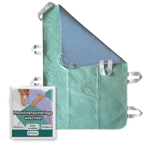 Bestzing- Inkontinenzunterlage waschbar - Inkontinenz bettunterlage - Bettunterlage wasserdicht - Matratzenschutz wasserdicht - Betteinlagen inkontinenz waschbar - Matrazenschoner140/200 - 135x85 von BestZings