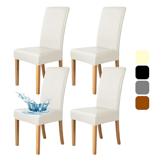 Bestcovers Stuhlhussen 4er Set - Stretch Stuhlhussen für Esszimmerstühle - Wasserdicht - Abnehmbarer Stühle Schutz Dekoration Stuhlbezug für Haus, Küche, Hotel, Restaurant, Bankett, Hochzeit, Party von Bestcovers