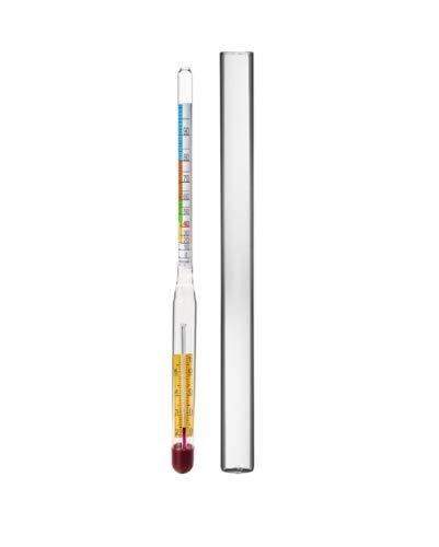 Alkoholmeter mit Thermometer (0-96Vol%) Alkoholometer Alkoholmesser Messzylinder von Beste Angebote