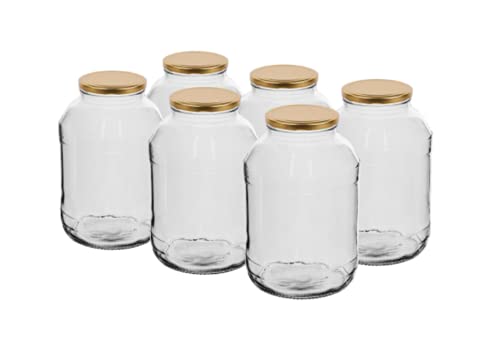 Beste Angebote Gurkenglas 2 Liter Einweckgläser Deckel Einmachgläser Vorratsgläser 2000 ml Einmachglas (6) von Beste Angebote