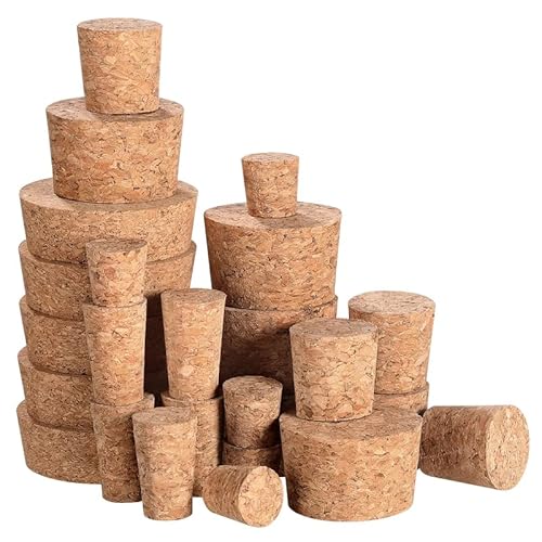 Beste Angebote MIKONI Fasskorken KORKEN 14 Größen zur Auswahl aus NATURKORK Flaschenkorken NATURKORKEN STOPFEN Spitzkorken Verschluss (18/23 mm - (3 Stück im Set)) von Beste Angebote