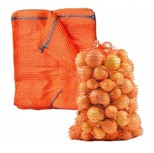 Beste Angebote Raschelsäcke Netzsäcke Orange 35cm x 50cm Kartoffelsack Gemüsesack Zwiebelsack Sack (50) von Beste Angebote