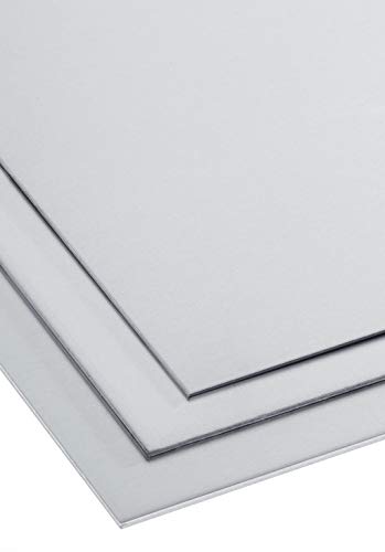 Alu Eloxiert E6/EV1 1,5mm 2mm 3mm dick Aluminium Silber Zuschnitt individuell auf Maß NEU Silber Eloxiert (500 mm x 400 mm, 1,5 mm) von Bestell_dein_lochblech