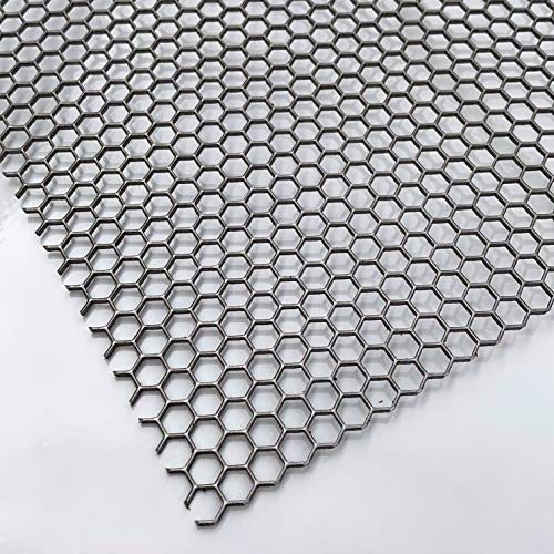 Design Lochblech Hexagonal STAHL (HV6-6,7) 1,5mm dick Zuschnitt individuell auf Maß, Basteln, Design, Architektur, Schnelle Liefereung NEU günstig (500 mm x 550 mm) von Bestell_dein_lochblech