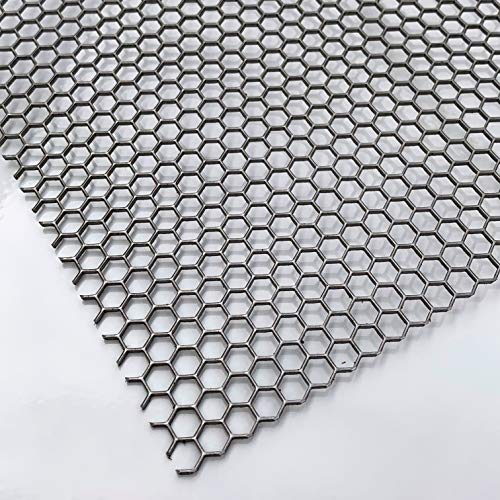 Design Lochblech Hexagonal STAHL (HV6-6,7) 1,5mm dick Zuschnitt individuell auf Maß, Basteln, Design, Architektur, Schnelle Liefereung NEU günstig (1000 mm x 250 mm) von Bestell_dein_lochblech