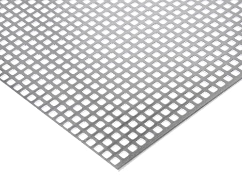 Edelstahl Lochblech QG5-8 Edelstahl Blech 1,5 mm dick beids. geschliffen & mit Schutzfolie Lochblech Zuschnitt nach Maß (500 mm x 500 mm) von Bestell_dein_lochblech