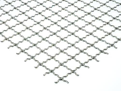 Edelstahl V2A 1.4301 Wellengitter 20 x 20 mm Maschenweite Edelstahl 2,5 mm dick Drahtgitter Gitter Wellgitter Zuschnitt (500 mm x 200 mm) von Bestell_dein_lochblech