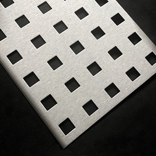 Lochblech Edelstahl QG 20-50 Balkonblech V2A K240 1,5mm Zuschnitt individuell auf Maß NEU günstig (1000 mm x 300 mm) von Bestell_dein_lochblech