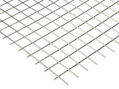 Stahl Gitter Schweißgitter 20x20mm Maschen 2mm dick Stahl blank - Zuschnitt nach Maß (500 mm x 400 mm) von Bestell_dein_lochblech