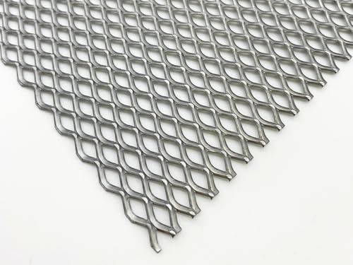 Stahl blank Streckgitter MW 10x5x1,5x1 Stahl DC01 Streckmetall Gitter 1,0mm dick Drahtgitter Zuschnitt nach Maß (1000mm x 200mm) von Bestell_dein_lochblech