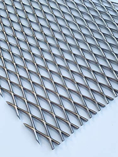 Streckgitter Edelstahl Gitter aus V2A 1,5mm dick MW 28 x 10 x 1,5 mm Drahtgitter Niro NEU (1000 mm x 350 mm) von Bestell_dein_lochblech