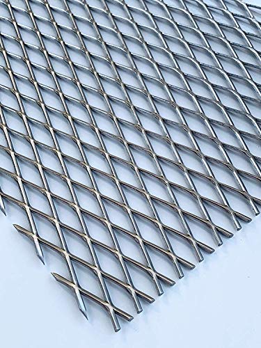 Streckgitter Edelstahl Gitter aus V2A 1,5mm dick MW 28 x 10 x 1,5 mm Drahtgitter Niro NEU (500 mm x 600 mm) von Bestell_dein_lochblech