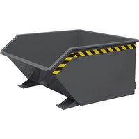 Eichinger® Späne-Kippbehälter mit Siebeinsatz und Ablasshahn, 1000 kg, 750 Liter, anthrazitgrau von Eichinger®