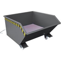 Eichinger® Spänebehälter mit Lochblech-Boden und Ablasshahn, 1000 kg, 500 Liter, anthrazitgrau von Eichinger®