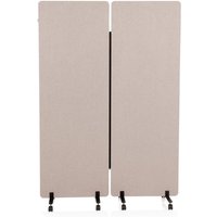 hjh OFFICE Mobiles Akustik-Trennwand-System FLEXMIUT 2er Set, taupe von hjh OFFICE