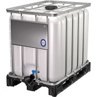IBC-Container, auf Kunststoffpalette, mit verzinktem Stahlrohrrahmen, 600 Liter, Standard von ALPHA Paletten