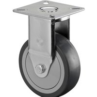 BS ROLLEN Apparaterolle TPE, Bockrolle, Kugellager, Platte, Ø x Breite 100 x 24 mm, TK 70 kg von BS ROLLEN