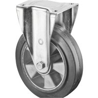 BS ROLLEN Schwerlastrolle Elastikgummi, Bockrolle, Kugellager, Platte, Ø x Breite 200 x 50 mm, TK 450 kg von BS ROLLEN