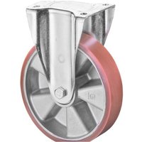 BS ROLLEN Schwerlastrolle Prothane® Guss-Polyurethan, Bockrolle, Kugellager, Platte, Ø x Breite 250 x 50 mm, TK 600 kg von BS ROLLEN