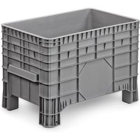 Großbehälter, grau, 1040x640x670 mm, geschlossen, mit 4 Füßen von ALPHA Paletten